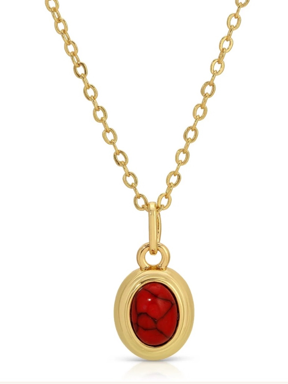 LEEADA

OVAL GEMSTONE
PENDANT NECKLACE